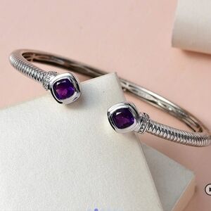 🆕️ Karis Amethyst Cuff Bracelet in Platinum Bond (8.00 In) 2.85 ctw
